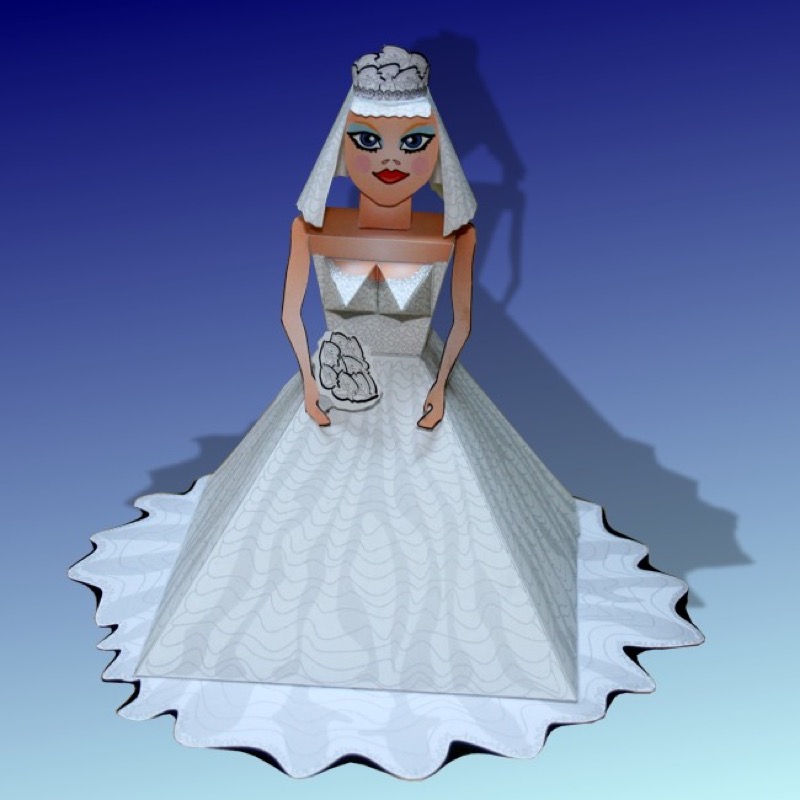 Geldgeschenk Brautkleid